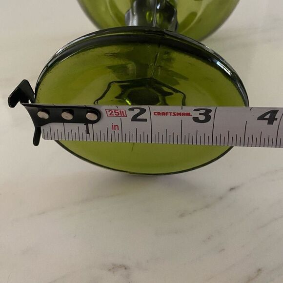 Indiana Glass Scallop Medium Compote Pedestal Bowl Teardrop Accent Details - Picture 8 of 8